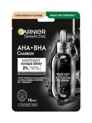 GARNIER MASQUE TISSUS CHARBON PUR 28G