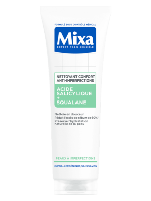 MIXA EXPERT PEAU SENSIBLE NETTOYANT CONFORT ANTI IMPERFECTIONS 150ML
